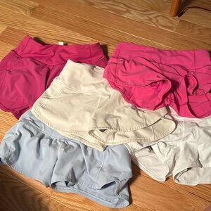 Lululemon 5 pairs size 0 speed up 2.5